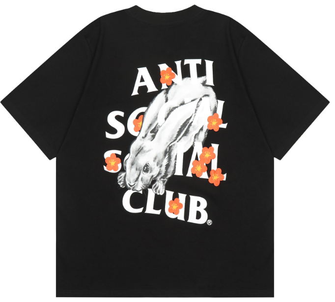 Anti Social Social Club Black Rabbit T-shirt