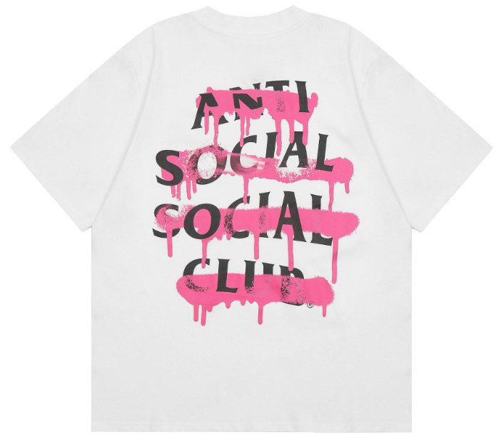 Anti Social Social Club Pink White T-shirt